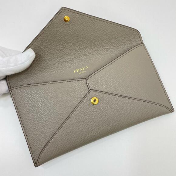 Prada Envelope Bi fold Long Wallet Gray - Picture 6 of 13